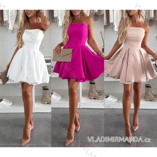 Kurzärmliges Sommer-Freizeitkleid für Damen (S/M/L EINHEITSGRÖSSE) ITALIAN FASHION IMWGB25022