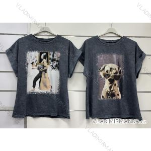 Kurzärmliges Oversize-T-Shirt für Damen (S/M/L EINHEITSGRÖSSE) ITALIAN FASHION IMWF25002