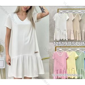 Kurzes Sommerkleid mit kurzen Ärmeln für Damen (XS/S/M Einheitsgröße) ITALIAN FASHION IMD25022