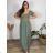 Kurzes Sommerkleid mit langen Ärmeln für Damen, übergroß (54/56/58 Einheitsgröße) ITALIAN FASHION IM425070