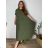 Shirt verlängert 3/4 Langarm Damen (L/XL/2XL ONE SIZE) ITALIAN FASHION IM423025