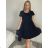 Kleid T-Shirt Tunika Langarm Damen (uni sl) ITALIENISCHE Mode IM118044 -   schwarz -   S/M/L