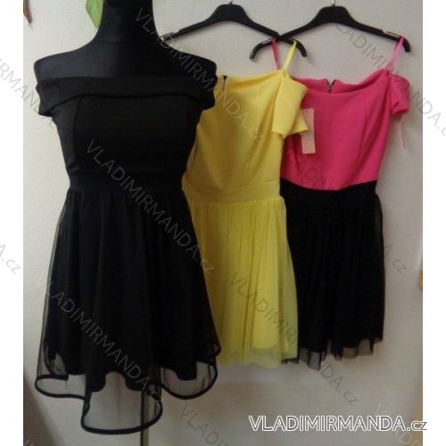 Kurzärmeliges Damenkleid (uni sl) ITALIENISCHE Mode IM917003