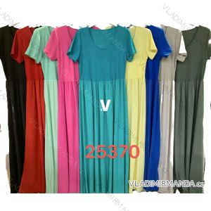 Langes lässiges Kurzarm-Damenkleid, übergroß (42/44/46 Einheitsgröße) ITALIENISCHE MODE IMD2525370
