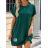 Kurzes Sommerkleid Kurzarm Damen übergroß (40/42/44 Einheitsgröße) ITALIAN FASHION IMD25022