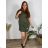 Kurzes übergroßes Sommerkleid mit kurzen Ärmeln für Damen (XS/S/M Einheitsgröße) ITALIAN FASHION IMD25021