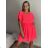 Elegante Hose mit Gürtel für Damen (S/M/L ONE SIZE) ITALIAN FASHION IM425057 S / M růžová neon