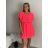 Elegante Hose mit Gürtel für Damen (S/M/L ONE SIZE) ITALIAN FASHION IM425057 S / M růžová neon