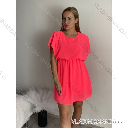Elegante Hose mit Gürtel für Damen (S/M/L ONE SIZE) ITALIAN FASHION IM425057 S / M růžová neon