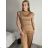 Kurzärmliges Sommer-Freizeitkleid für Damen (S/M/L EINHEITSGRÖSSE) ITALIAN FASHION IMWGB25022 S / M braun