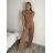 Kurzärmliges Sommer-Freizeitkleid für Damen (S/M/L EINHEITSGRÖSSE) ITALIAN FASHION IMWGB25022 S / M braun