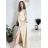 Elegantes Abendkleid für Damen mit Trägern (S/M ONE SIZE) ITALIAN FASHION IMM22fs52571/DR dunkelrosa