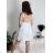 Trägerloses langes Partykleid für Damen (Einheitsgröße S/M) ITALIAN FASHION IMPSH2360055 S / M weiß