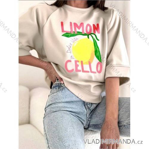 Kurzes Sommerkleid Kurzarm Damen übergroß (40/42/44 Einheitsgröße) ITALIAN FASHION IMD25022