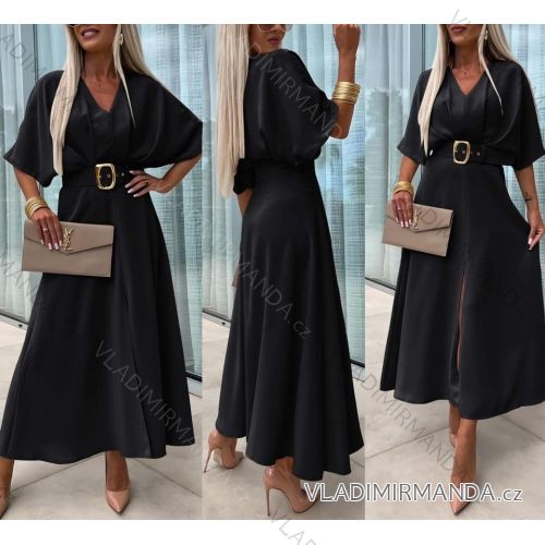 Kurzes Sommerkleid Kurzarm Damen übergroß (40/42/44 Einheitsgröße) ITALIAN FASHION IMD25022