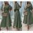 Kurzes Sommerkleid Kurzarm Damen übergroß (40/42/44 Einheitsgröße) ITALIAN FASHION IMD25022