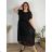 Elegantes Chiffonkleid Kurzarm Damen Übergröße (46/48/50 Einheitsgröße) ITALIAN FASHION IM425035