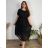 Elegantes Chiffonkleid Kurzarm Damen Übergröße (46/48/50 Einheitsgröße) ITALIAN FASHION IM425035