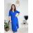 Langes Sommerkleid für Damen aus Musselin mit kurzen Ärmeln (Einheitsgröße S/M/L) ITALIAN FASHION IM424404