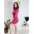 Damen-Strickkleid mit langen Ärmeln und Rollkragen (Einheitsgröße S/M) FRENCH FASHION FMB24D-525