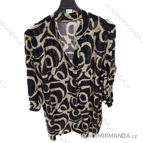 Langarm-Damenhemden mit 3/4 Ärmeln und dünner Tasche (uni sl) ITALIAN Fashion IM318335