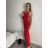 Langes trägerloses Partykleid für Damen (S/M/L Einheitsgröße) ITALIAN FASHION IMPLP2365360011A rot S/M/L