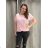 Tunika mit Anhänger Kurzarm Damen Übergröße (3XL/4XL ONE SIZE) ITALIAN FASHION IMC23020