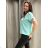 Tunika mit Anhänger Kurzarm Damen Übergröße (3XL/4XL ONE SIZE) ITALIAN FASHION IMC23020 schwarz 