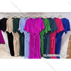Kurzärmliges Sommer-Freizeitkleid für Damen (S/M/L EINHEITSGRÖSSE) ITALIAN FASHION IMWGB25022
