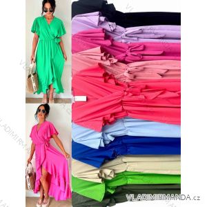Kurzärmliges Sommer-Freizeitkleid für Damen (S/M/L EINHEITSGRÖSSE) ITALIAN FASHION IMWGB25022