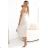 595-1 ROSA Rippenkleid mit dekorativem Ausschnitt und Schlitz - beige