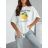 Kurzärmliges Oversize-T-Shirt für Damen (S/M/L EINHEITSGRÖSSE) ITALIAN FASHION IMWF25002