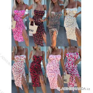 Kurzärmliges Sommer-Freizeitkleid für Damen (S/M/L EINHEITSGRÖSSE) ITALIAN FASHION IMWGB25022
