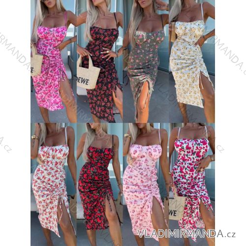 Kurzärmliges Sommer-Freizeitkleid für Damen (S/M/L EINHEITSGRÖSSE) ITALIAN FASHION IMWGB25022