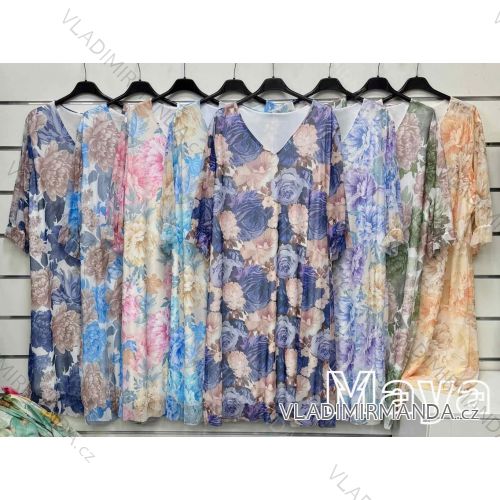 Kurzärmliges Sommer-Freizeitkleid für Damen (S/M/L EINHEITSGRÖSSE) ITALIAN FASHION IMWGB25022