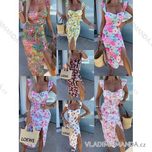 Kurzärmliges Sommer-Freizeitkleid für Damen (S/M/L EINHEITSGRÖSSE) ITALIAN FASHION IMWGB25022