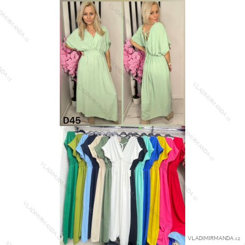 Kurzärmliges Sommer-Freizeitkleid für Damen (S/M/L EINHEITSGRÖSSE) ITALIAN FASHION IMWGB25022