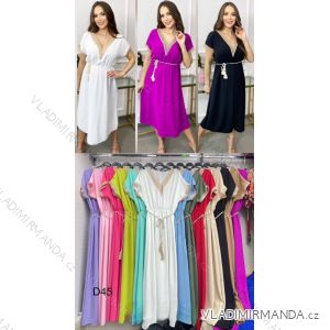 Kurzärmliges Sommer-Freizeitkleid für Damen (S/M/L EINHEITSGRÖSSE) ITALIAN FASHION IMWGB25022