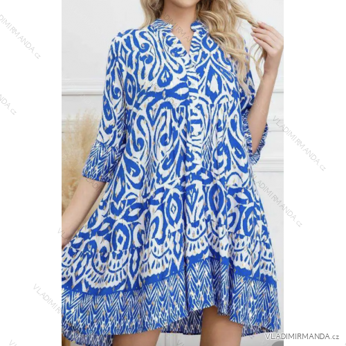 Damen-Sommerkleid mit langen Ärmeln (Einheitsgröße S/M) ITALIAN FASHION IMPEM2455615