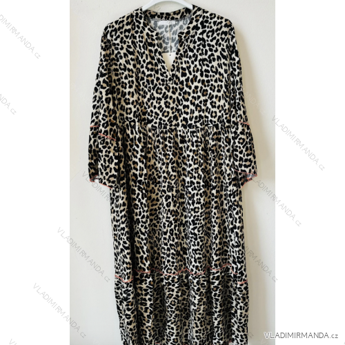 Sommerkleid für Damen mit 3/4-Ärmeln (Einheitsgröße S/M) INDIAN FASHION IMPEM23C7058