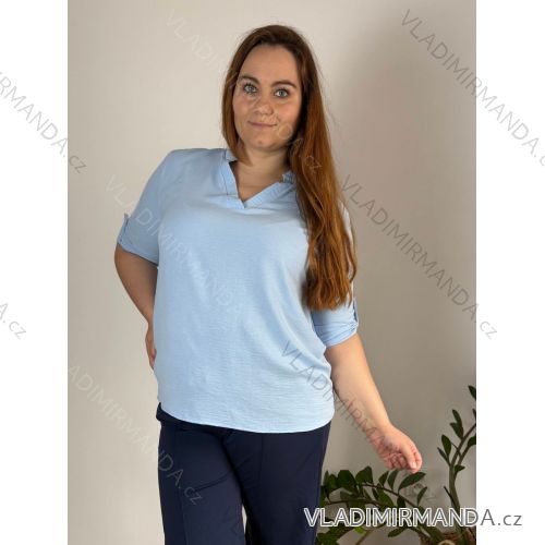 Elegante 3/4 Langarmbluse für Damen, Oversize (50/52/54 ONE SIZE) ITALIAN FASHION IMC25132