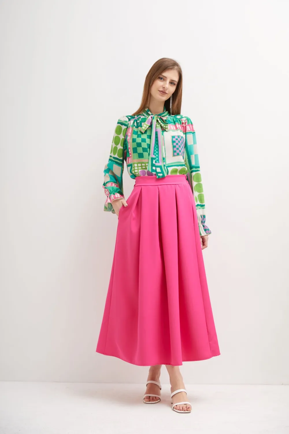 Langer Damenrock (S / M ONE SIZE) ITALIAN FASHION IMPDY22ZZ2836
