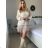 Kleid mit Knöpfen und geknöpften Damen (uni s-m) ITALIAN FASHION IM2203948 braun S/M