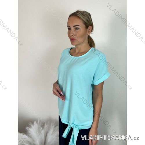 T-Shirt Kurzarm Damen (uni l / xl) ITALIAN FASHION IM420084  hellblau