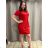 Kurzarm Kleid klassisch mit Taschen (uni s-l) ITALIAN FASHION IM120003