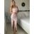 Langes trägerloses Pailletten-Partykleid für Damen (S/M EINHEITSGRÖSSE) ITALIAN FASHION IMPMD2360600 S / M schwarz