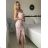 Langes trägerloses Pailletten-Partykleid für Damen (S/M EINHEITSGRÖSSE) ITALIAN FASHION IMPMD2360600
