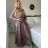 Langärmliges Sommer-Hemdkleid für Damen (S/M/L Einheitsgröße) INDIAN FASHION IMWY23123 -   pink -   M / L
