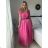 Kurzes Sommerkleid mit langen Ärmeln für Damen, übergroß (54/56/58 Einheitsgröße) ITALIAN FASHION IM425070