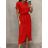 Langes elegantes Sommerkleid mit kurzen Ärmeln für Damen (XS/S/M Einheitsgröße) ITALIAN FASHION IMD25099